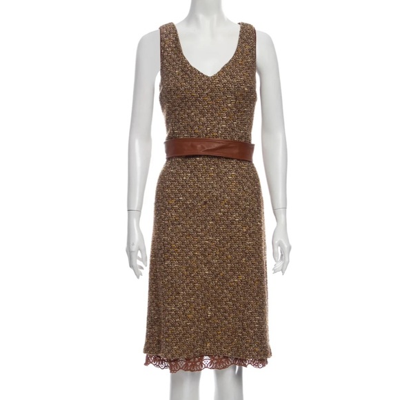 Dolce & Gabbana brown dress with belt accent - Picture 1 of 9